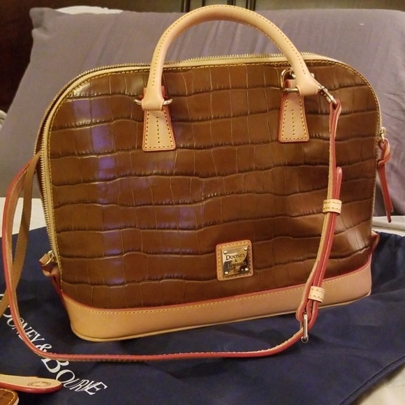 Dooney & Bourke Zip Zip Satchel in Cognac - Picture 4 of 8